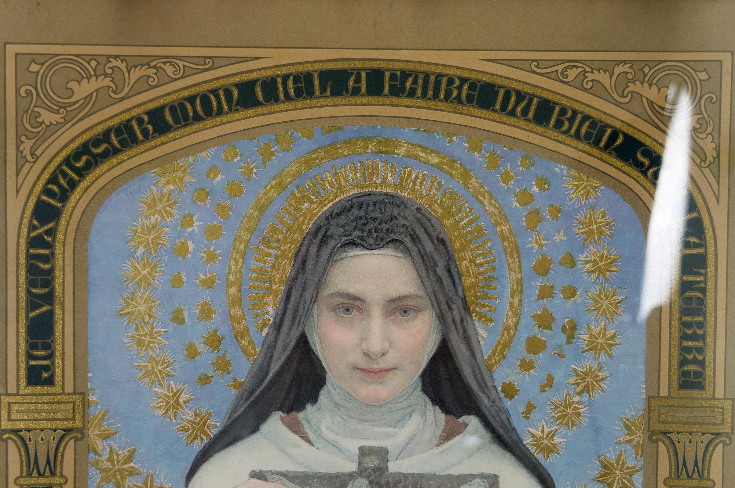 Heilige Thérèse von Lisieux Lithographie von Edgar Maxence, 1927 (Französisch) im Angebot