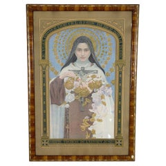 Sainte Thérèse of Lisieux Lithograph by Edgar Maxence, 1927