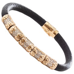 Saisei Japanese 18 Karat Gold Bracelet with Diamonds