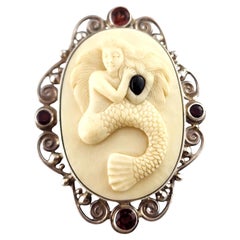 SAJEN Sterling Mermaid And Multicolored Gemstone Pin/Brooch #17570