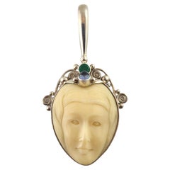 SAJEN Sterling Silver Carved Goddess Pendant #17560
