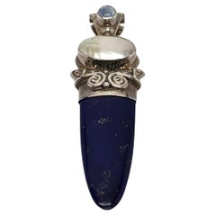 SAJEN Sterling Silver Lapis Lazuli Sword Pendant #17556