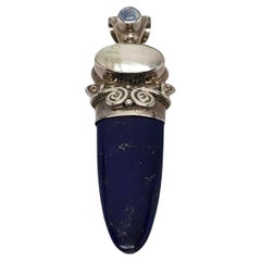 SAJEN Sterling Silver Lapis Lazuli Sword Pendant #22291