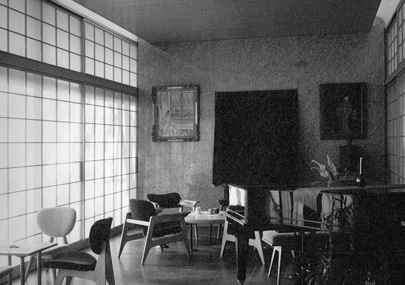 Japanese Sakakura Junzō, Daisaku Chō, Model 5016 Lounge Chair, Tendo Mokko Japan, 1957