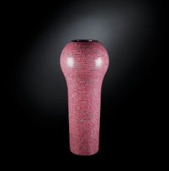 Vase Sakata, LDPE, intérieur, mosaïque Bisazza, Italie