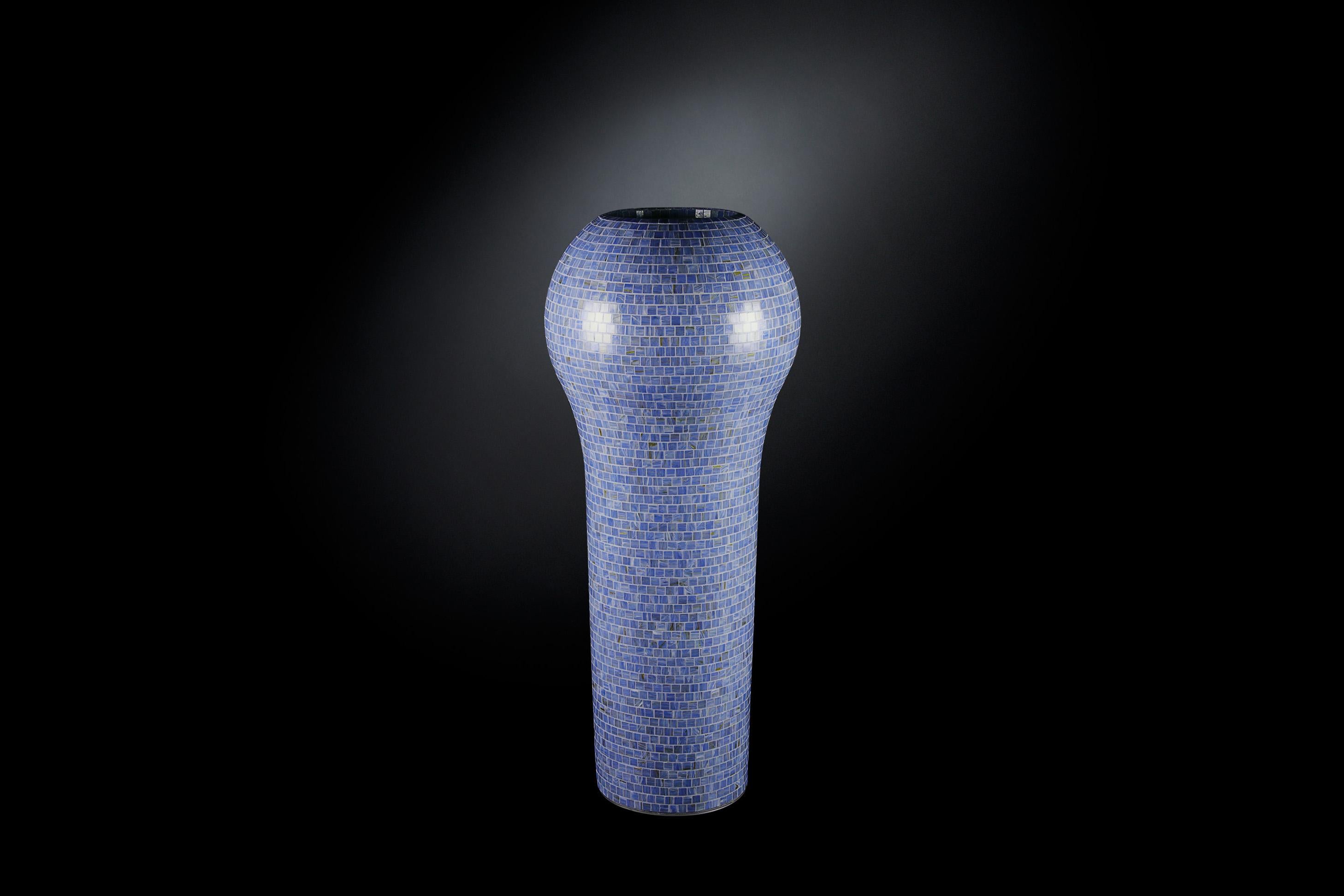 Italian Sakata Vase, LDPE, Indoor, Bisazza Mosaic, Italy For Sale