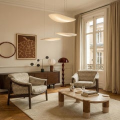 Saki -Center Table in Marble and Solid Oak - A Fusion of Craftsmanship and Preci