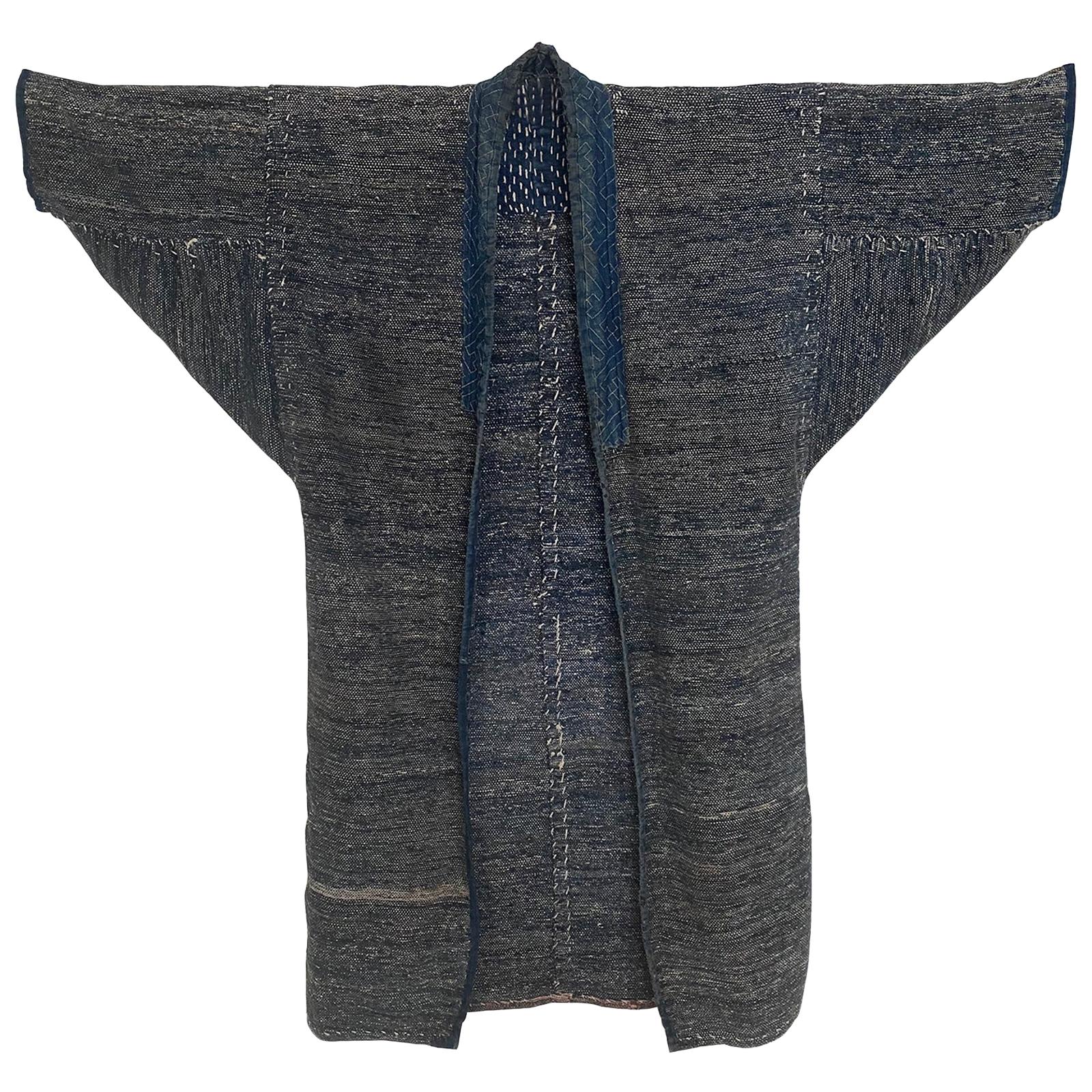 Saki-Ori Farmers Coat, Northern Japan, Meiji Period For Sale