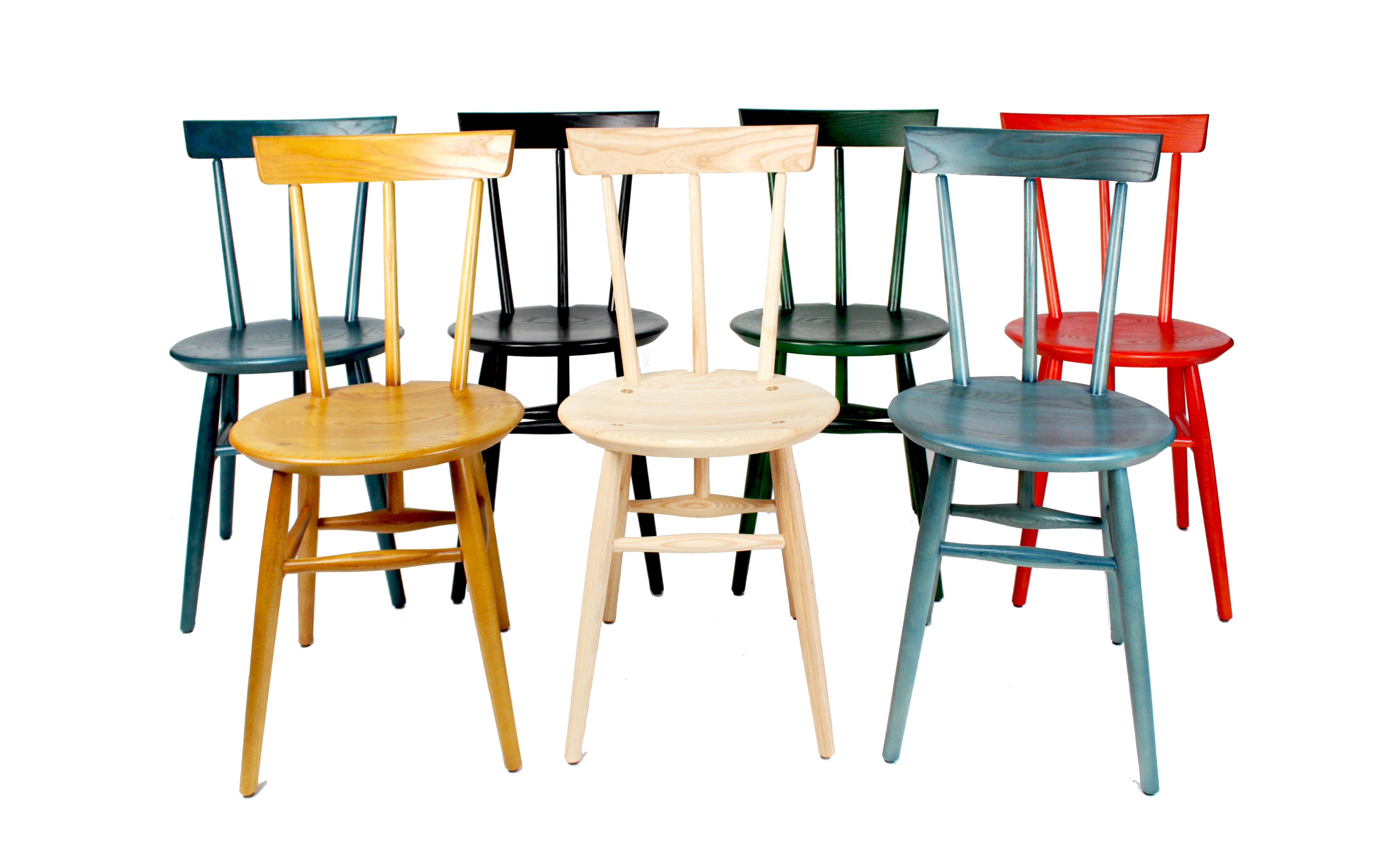 Scandinavian Modern Sakonnet Café Side Chair, Contemporary Windsor Chair For Sale