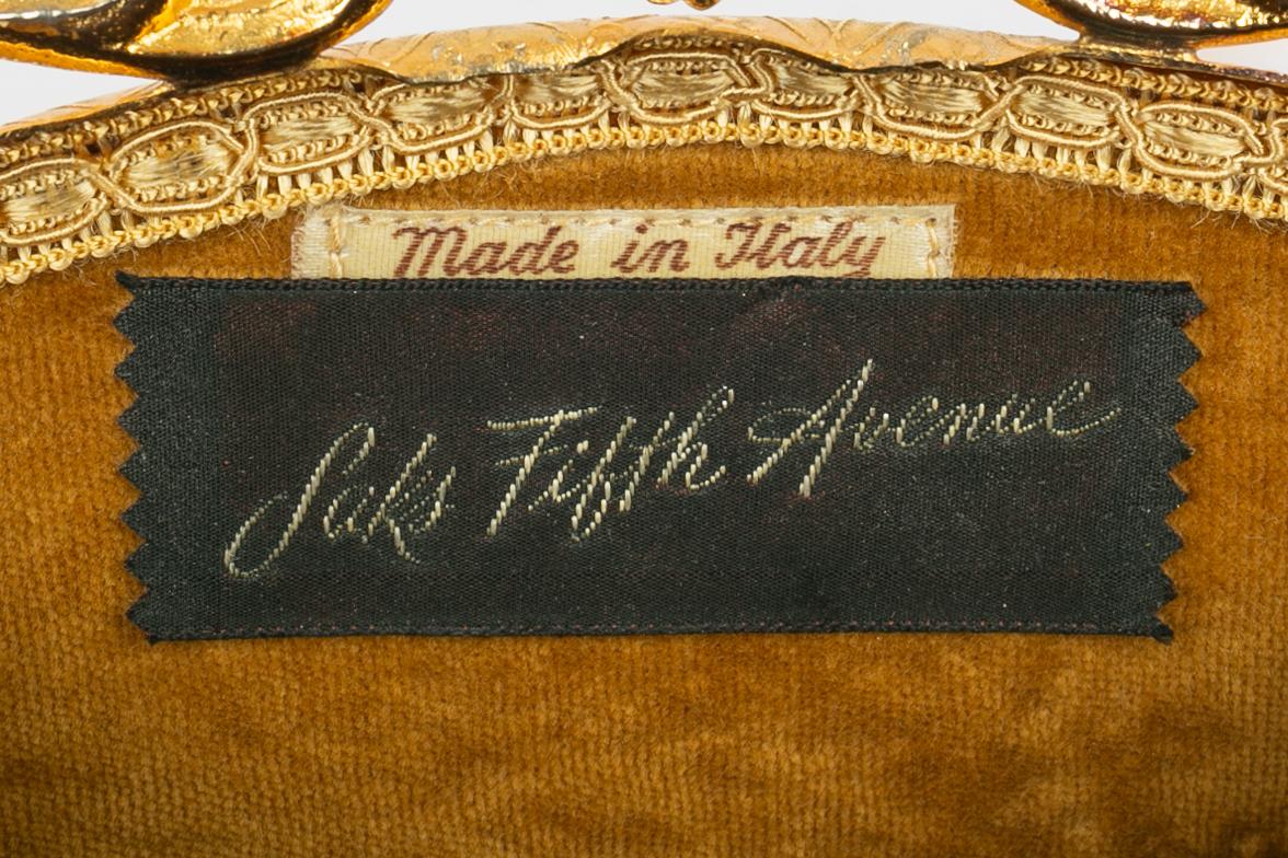 Saks Fifth Avenue golden bag en venta 5