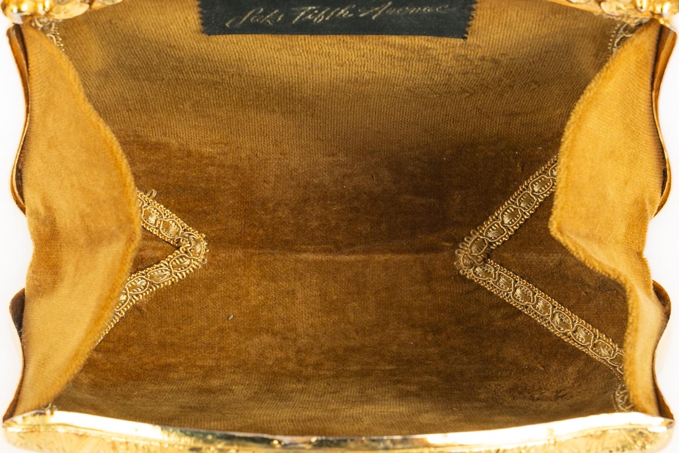 Saks Fifth Avenue golden bag en venta 6