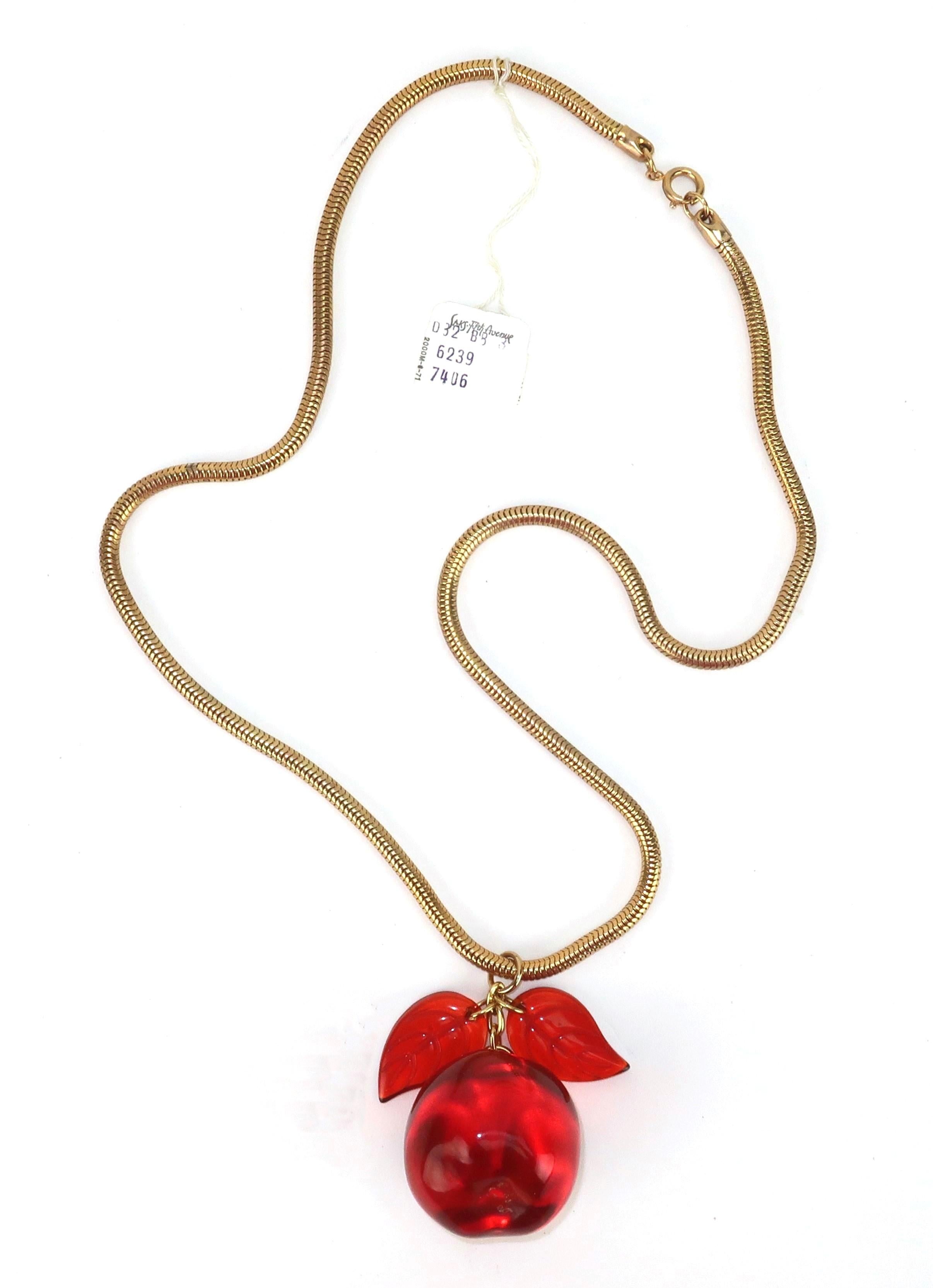 avon apple necklace