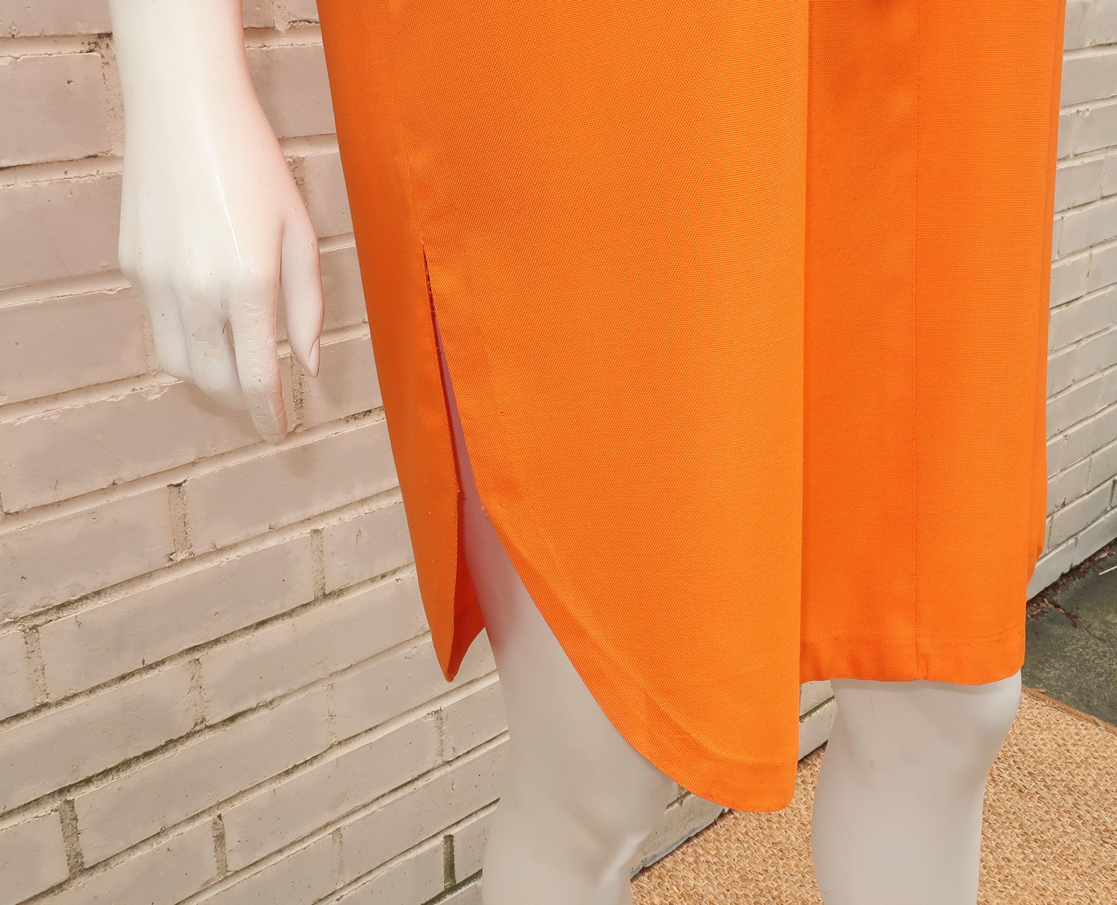 saks orange dress