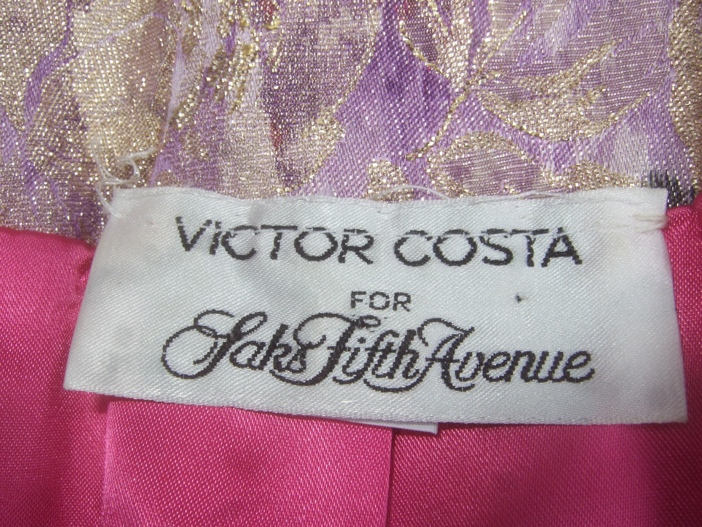 Saks Fifth Avenue Pastel Floral Embroidered Jacket by Victor Costa c 1980s 15