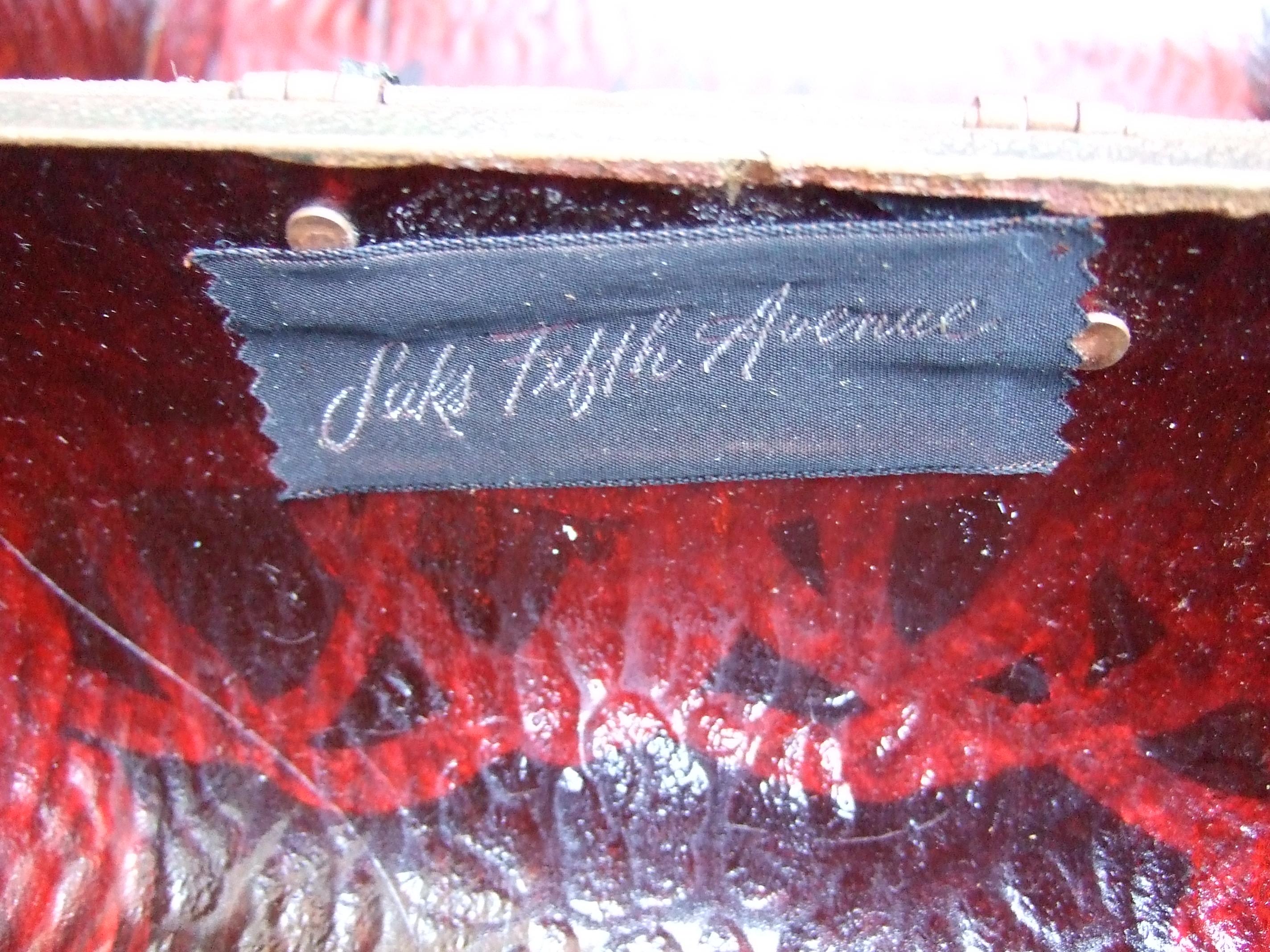 Saks Fifth Avenue Rare Copper Metal Lucite Cylinder Handbag c 1960s 11