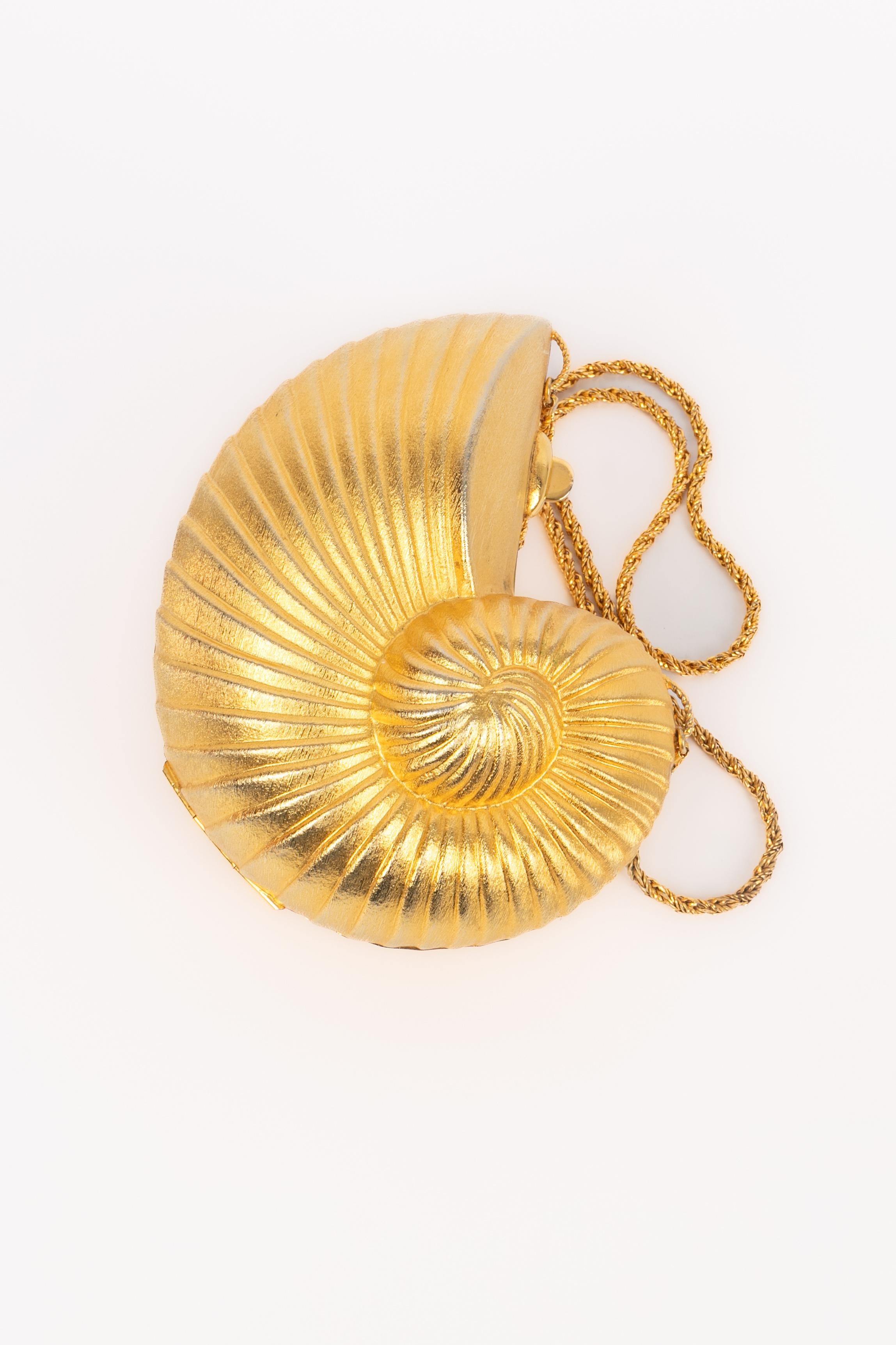 Orange Saks Fifth Avenue shell bag For Sale