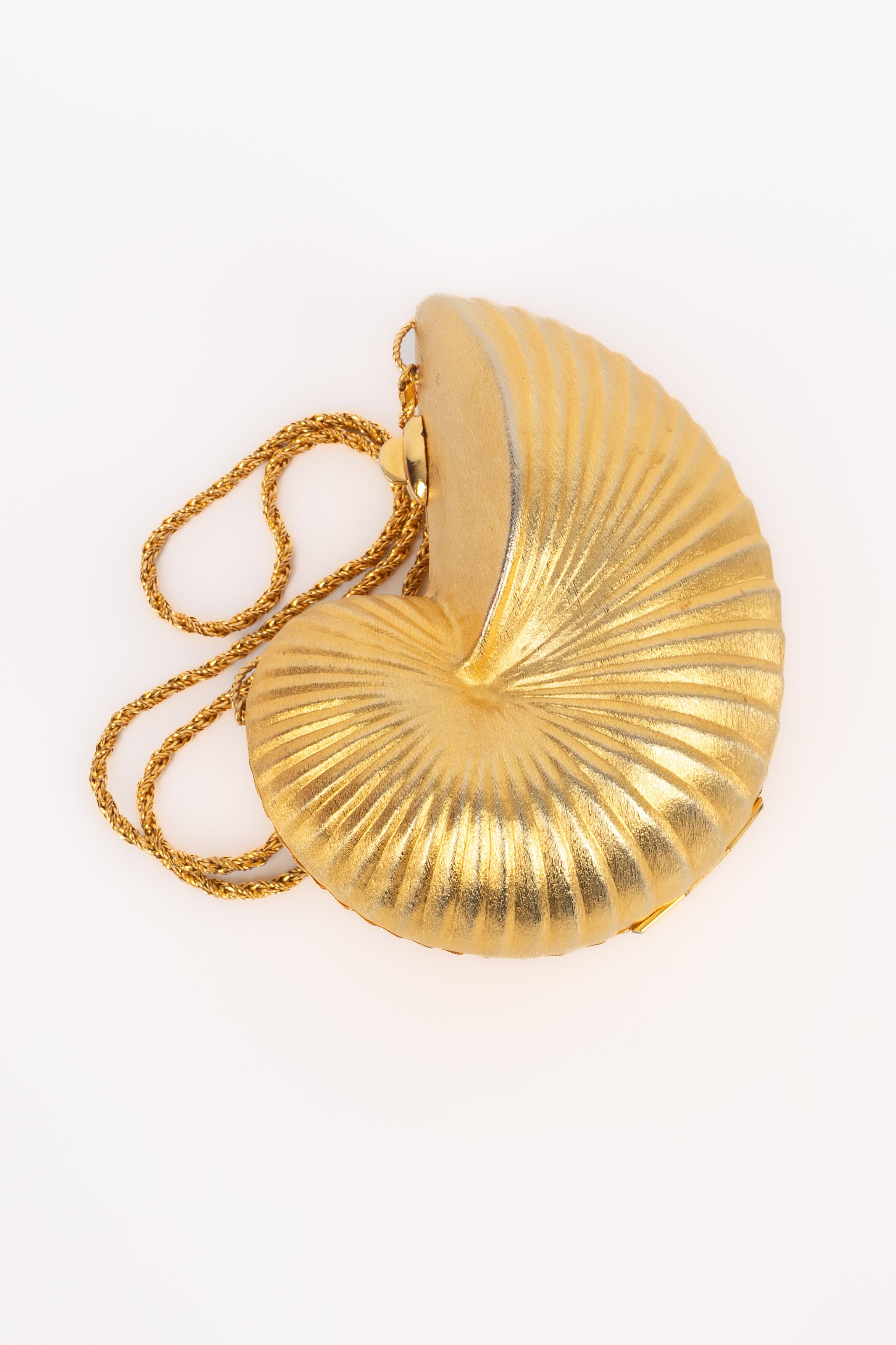 Saks Fifth Avenue shell bag In Excellent Condition For Sale In SAINT-OUEN-SUR-SEINE, FR