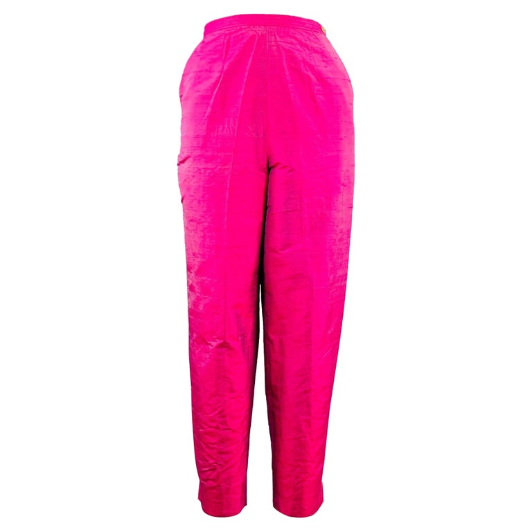 SAKS FIFTH AVENUE Size 12 Pink Fuchsia Silk Shantung Dress Pants For Sale at 1stDibs SAKS FIFTH AVENUE Size 12 Pink Fuchsia Silk Shantung Dress Pants For Sale at 1stDibs