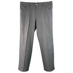 Saks Fifth Avenue Taglia 36 Pantaloni casual in lana grigio erica con taglio a jeans Saks Fifth Avenue Taglia 36 Pantaloni casual in lana grigio erica con taglio a jeans