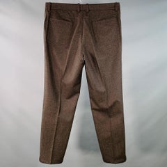 SAKS FIFTH AVENUE Size 38 Brown Heather Wool Jean Cut Casual Pants