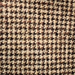 SAKS FIFTH AVENUE Size 40 Khaki Brown Houndstooth Wool Blend Sport Coat