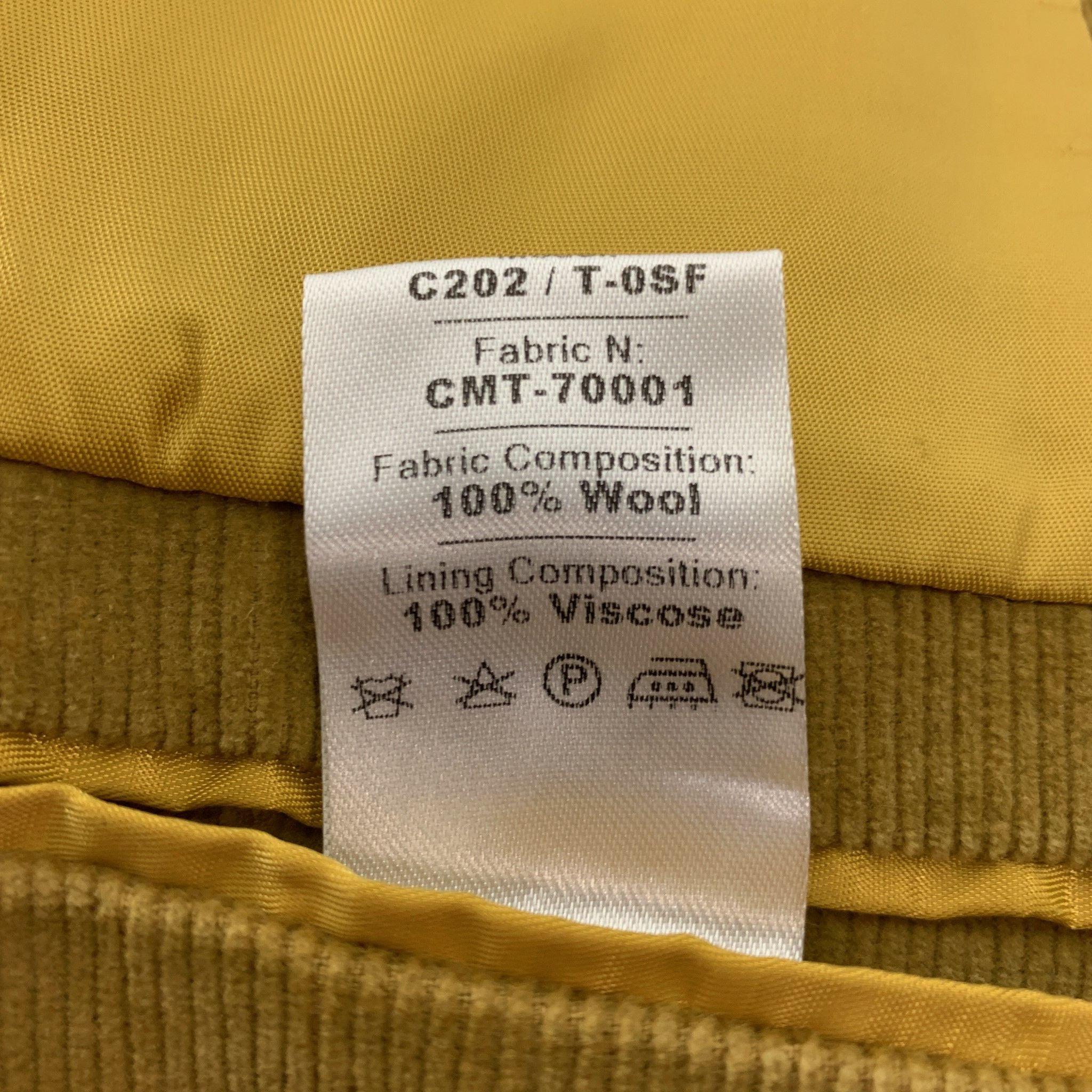 SAKS FIFTH AVENUE Size 40 Yellow Corduroy Notch Lapel Suit For Sale 5
