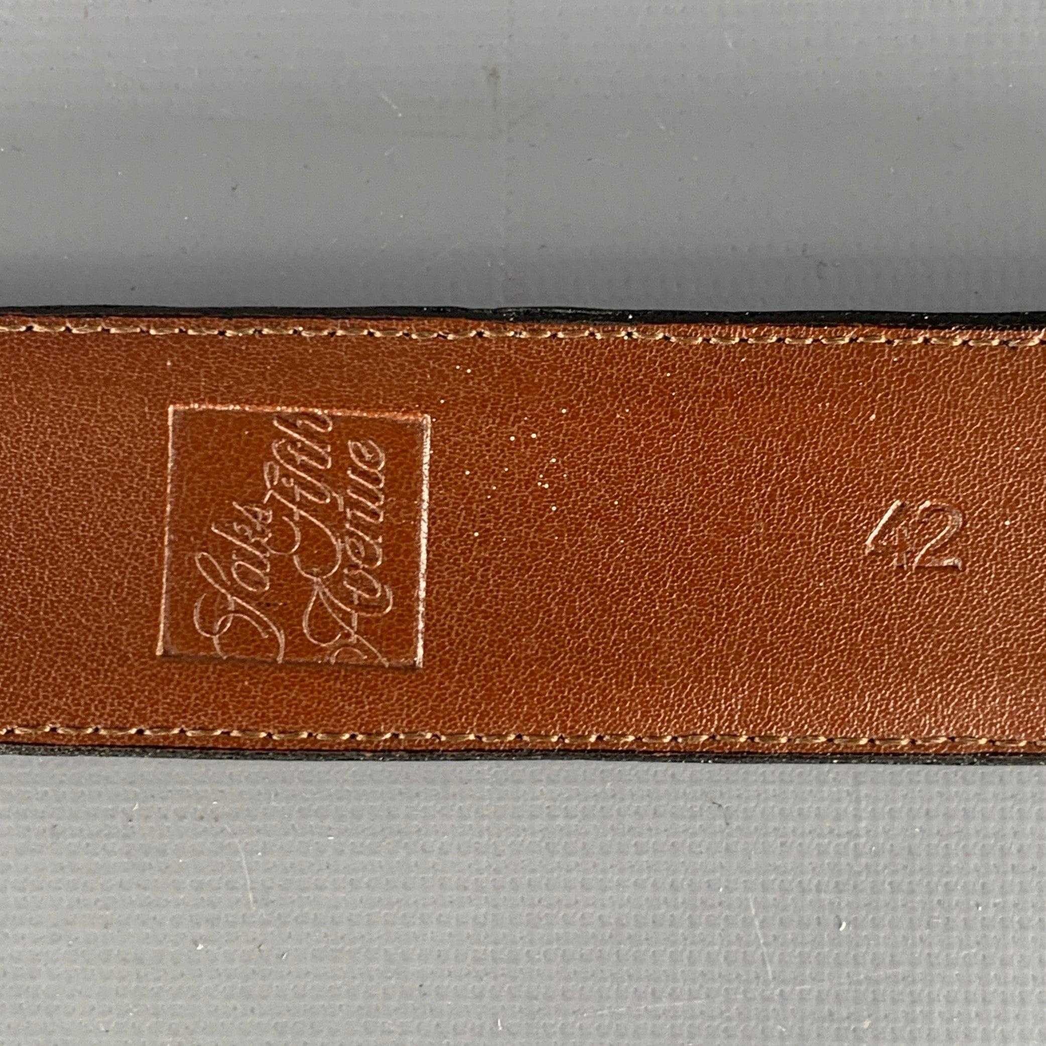 Men's SAKS FIFTH AVENUE Size 42 Navy Suede Belt For Sale