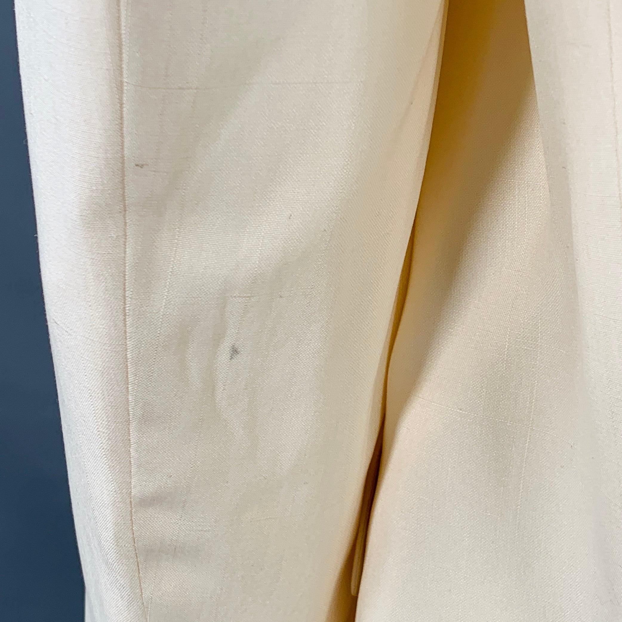 SAKS FIFTH AVENUE Size 48 Cream Silk Double Breasted Single Button Sport Coat For Sale 2