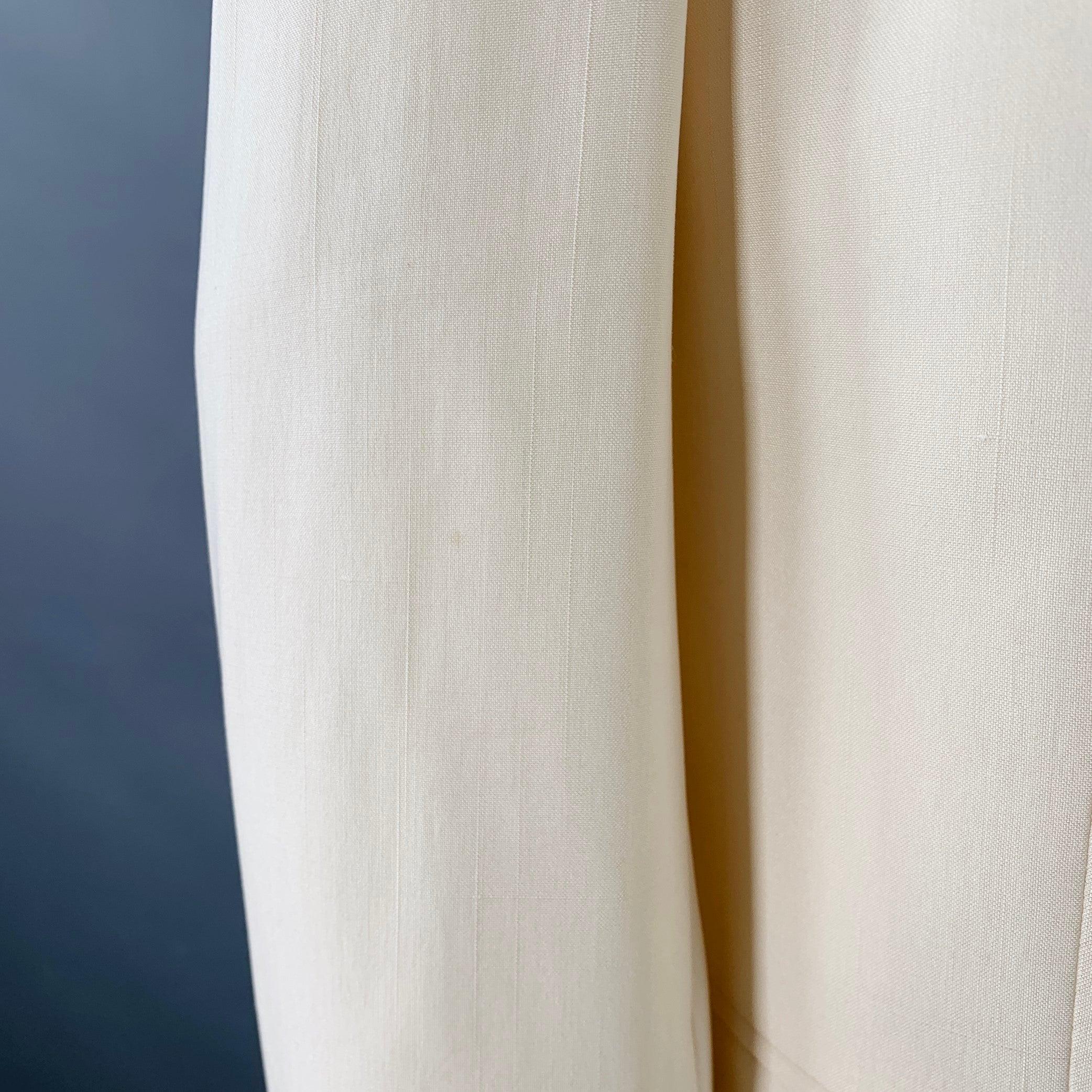 SAKS FIFTH AVENUE Size 48 Cream Silk Double Breasted Single Button Sport Coat For Sale 4
