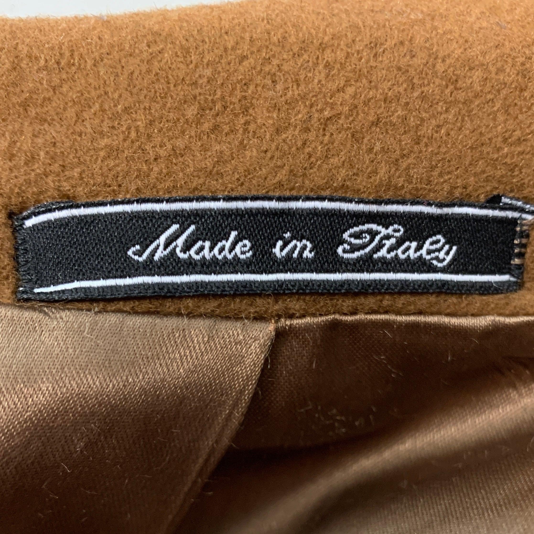 SAKS FIFTH AVENUE - Manteau en laine et cachemire brun clair, taille 48 en vente 5