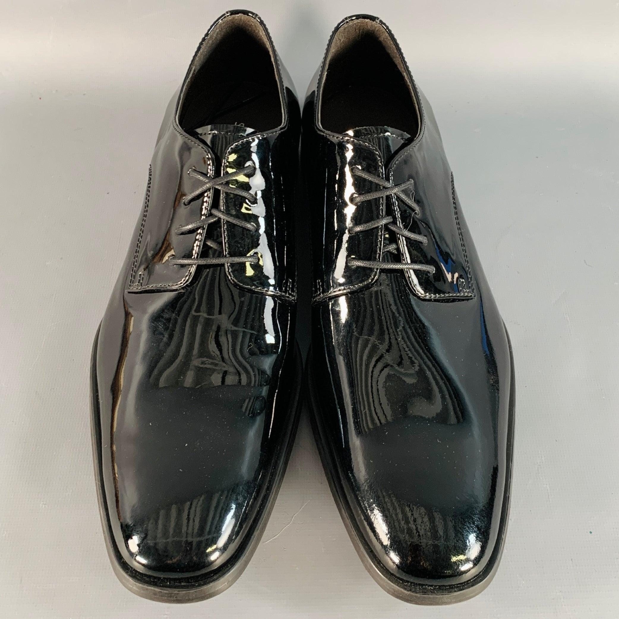 Saks Fifth Avenue taglia 8,5 Gibson & Gibson in pelle nera, scarpe derby con lacci e scarpe da tennis In condizioni buone in vendita a San Francisco, CA
