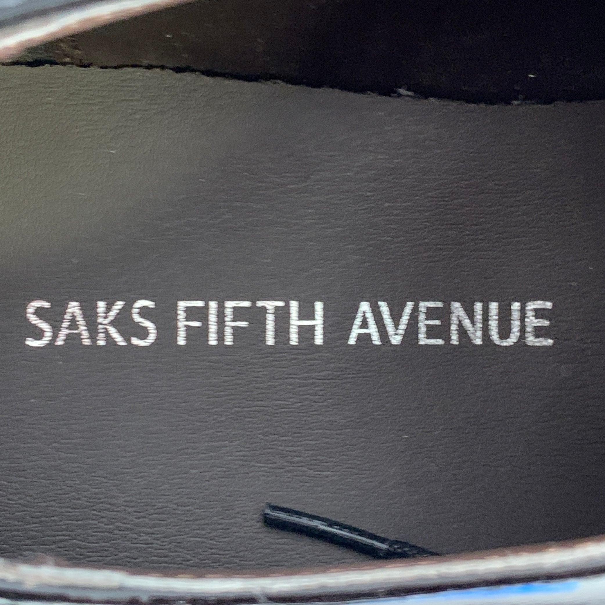 Saks Fifth Avenue taglia 8,5 Gibson & Gibson in pelle nera, scarpe derby con lacci e scarpe da tennis in vendita 2