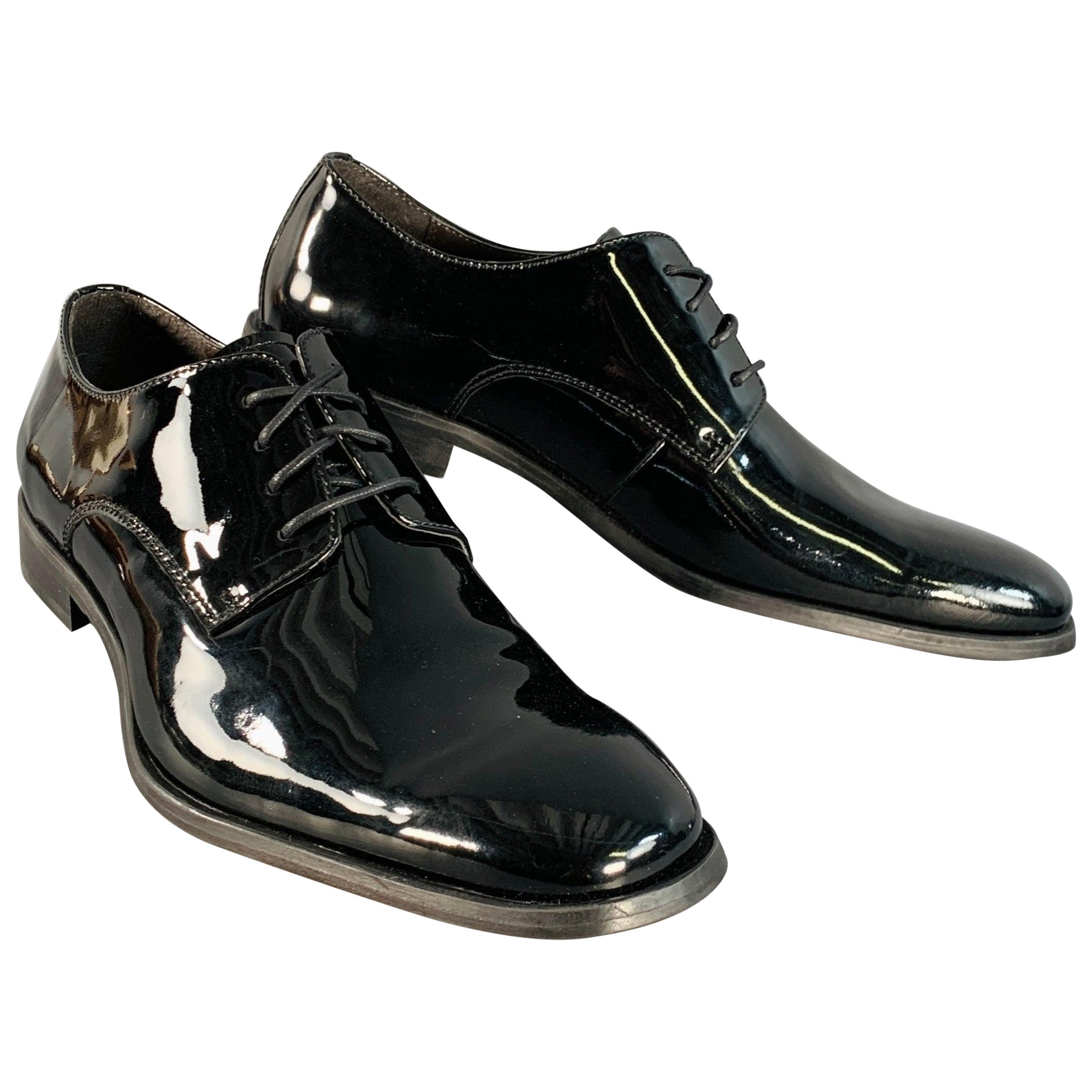 Saks Fifth Avenue taglia 8,5 Gibson & Gibson in pelle nera, scarpe derby con lacci e scarpe da tennis in vendita