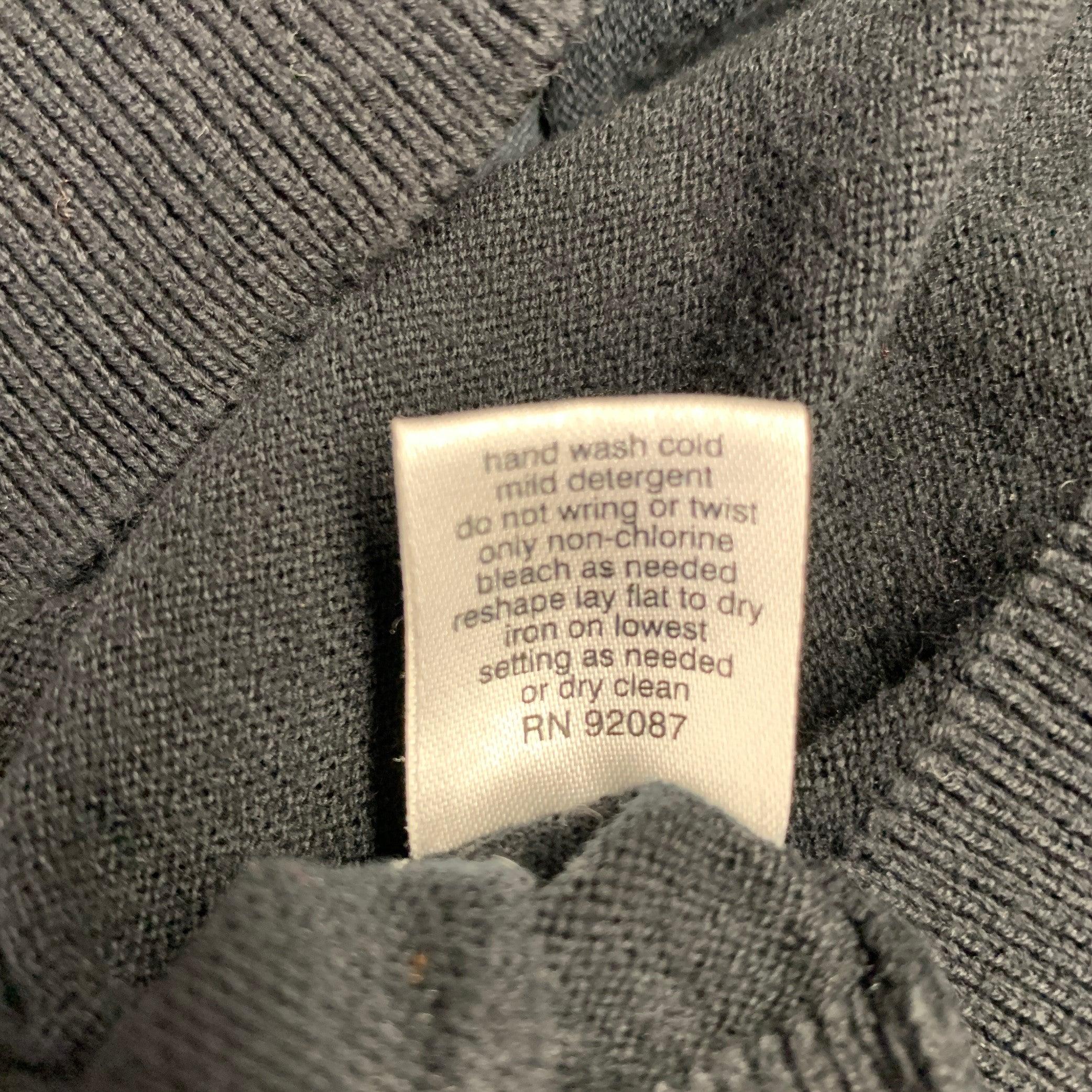 SAKS FIFTH AVENUE Size M Grey Charcoal Ombre Cotton V-Neck Cardigan For Sale 2