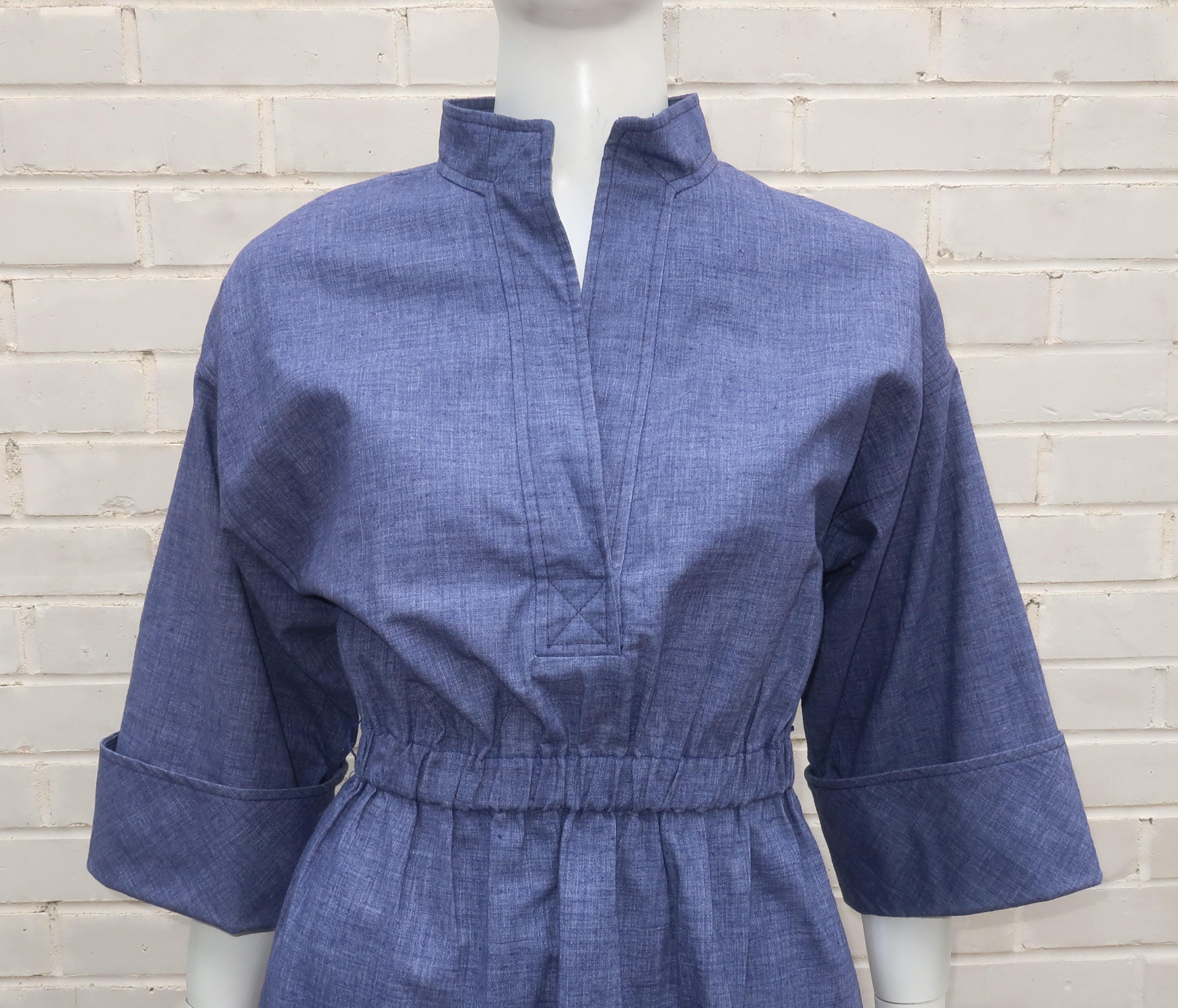 Saks Fifth Avenue Young Dimensions Denim Dress, 1970’s 3