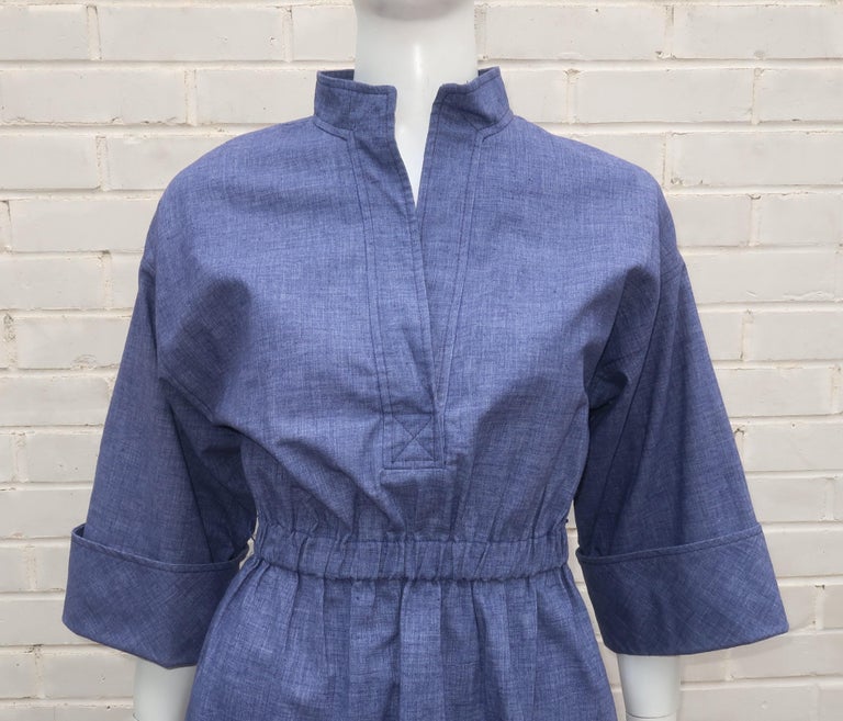 Saks Fifth Avenue Young Dimensions Denim Dress, 1970’s For Sale at 1stDibs