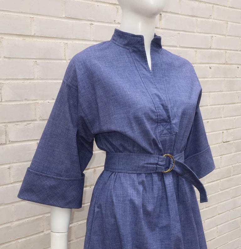 Saks Fifth Avenue Young Dimensions Denim Dress, 1970’s For Sale at 1stDibs
