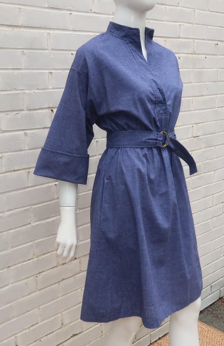 Saks Fifth Avenue Young Dimensions Denim Dress, 1970’s For Sale at 1stDibs