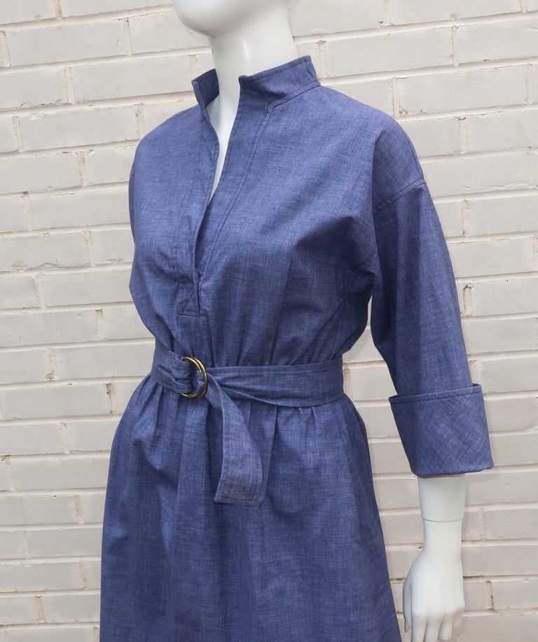 Saks Fifth Avenue Young Dimensions Denim Dress, 1970’s For Sale at 1stDibs