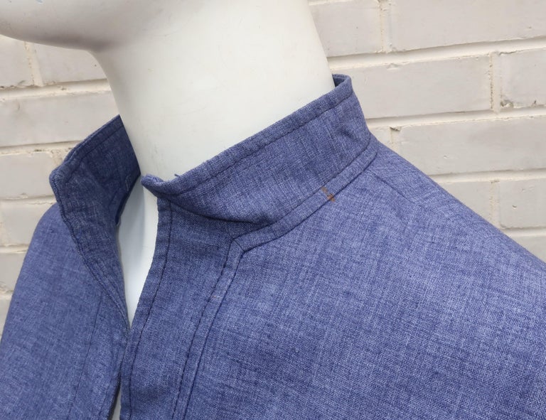 Saks Fifth Avenue Young Dimensions Denim Dress, 1970’s For Sale at 1stDibs