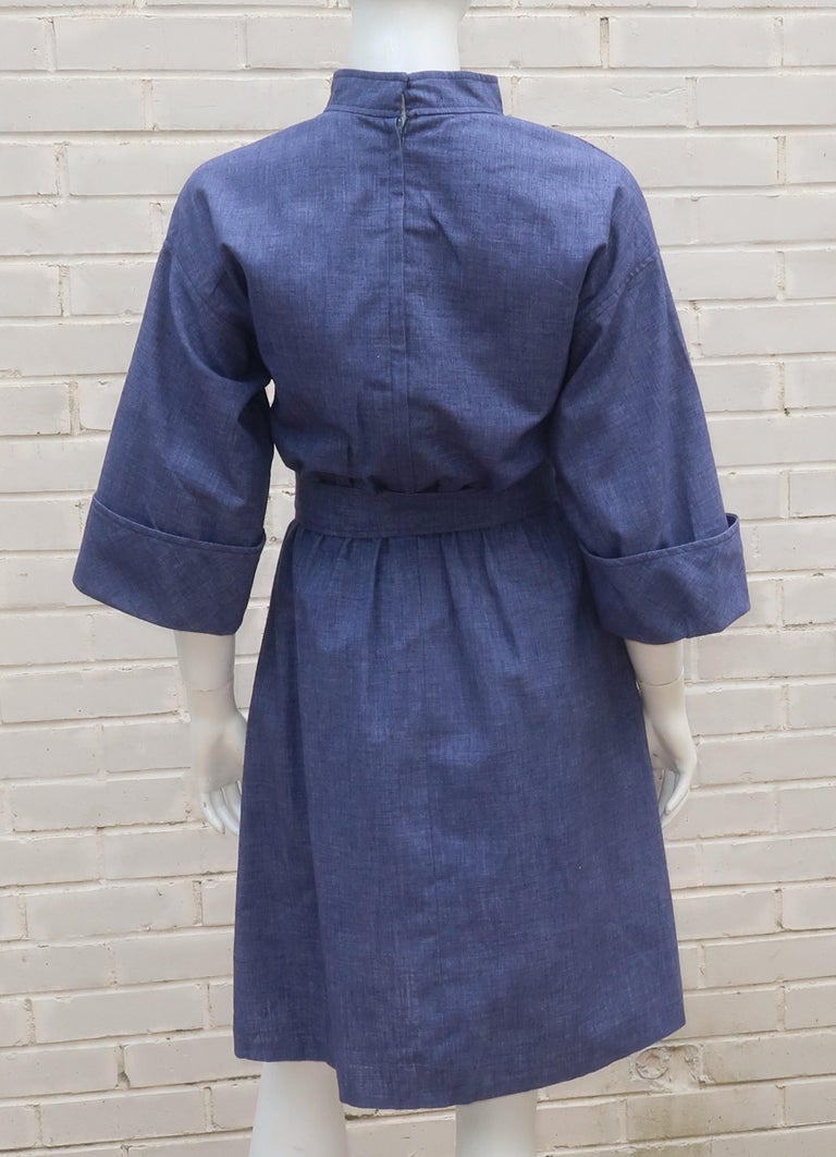 Saks Fifth Avenue Young Dimensions Denim Dress, 1970’s For Sale at 1stDibs