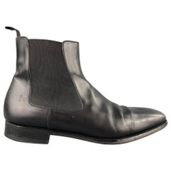 SAKS FITFH AVENUE by MAGNANNI Size 10.5 Black Leather Pull On Boots