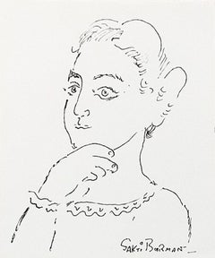 Senza titolo, Figurativo, Inchiostro su carta di Artista Moderno "In magazzino"