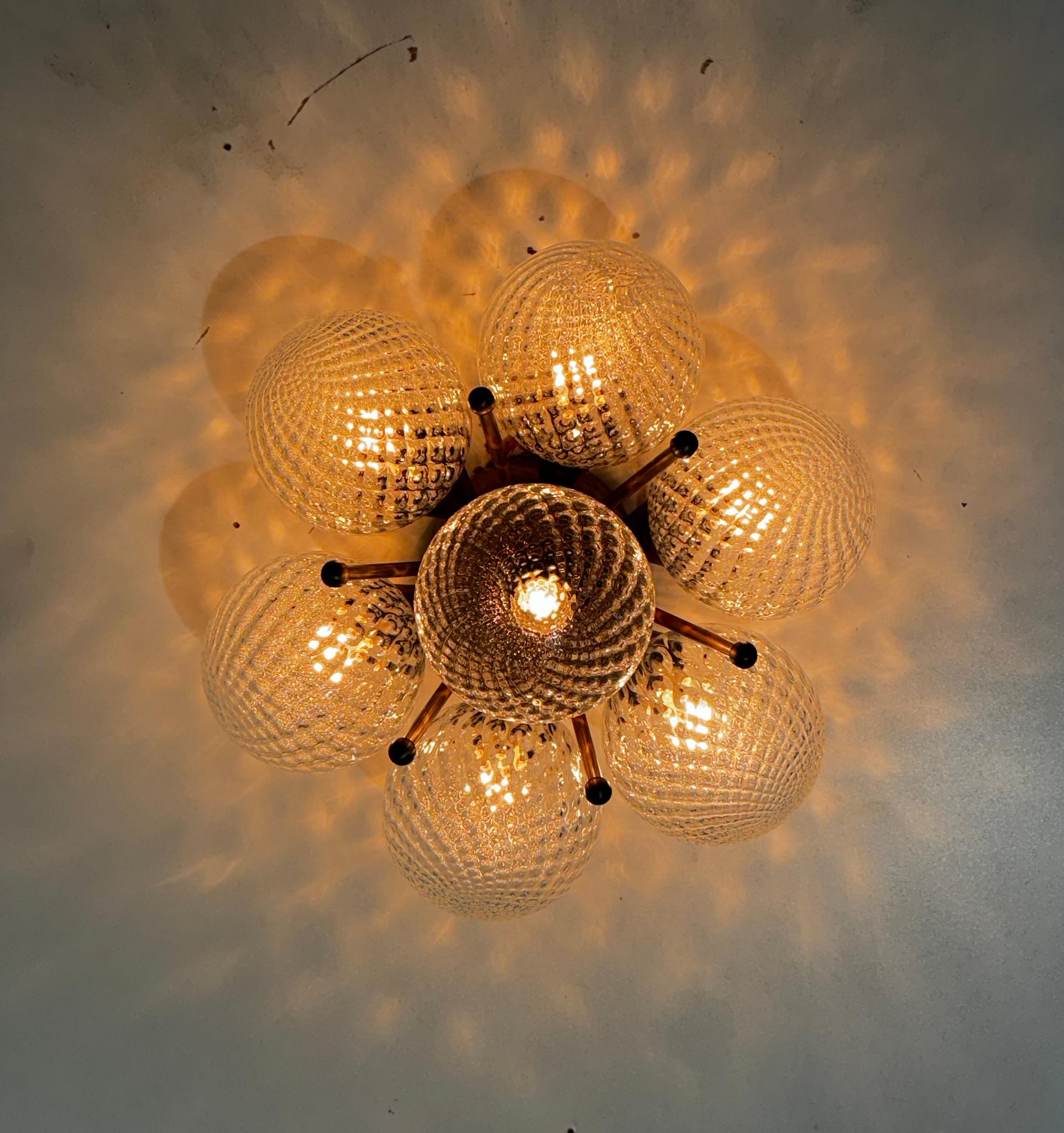 Brass Sakura Balloton Flush Mount / Sconce by Fabio Ltd For Sale