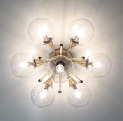 Lampada a incasso / applique italiana DAISY in vetro di Murano e ottone di Fabio Ltd