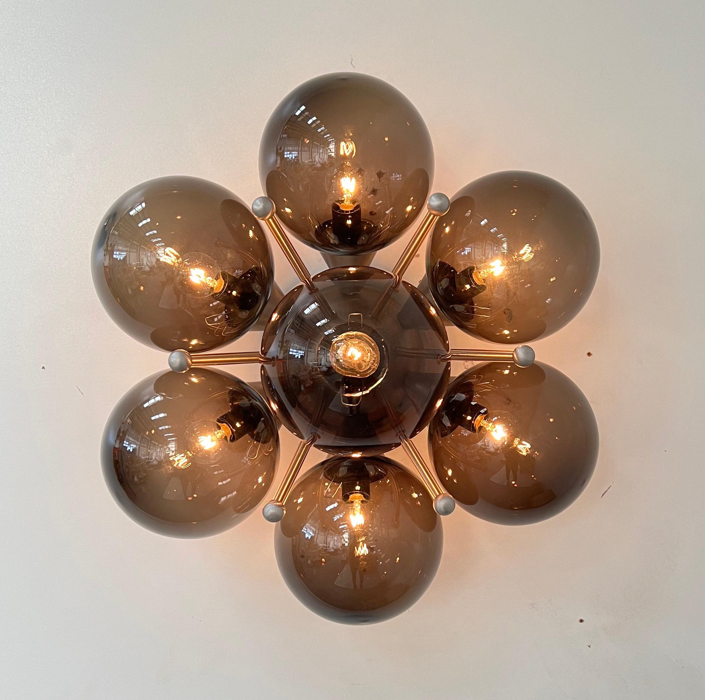 Blown Glass Sakura Flush Mount / Sconce by Fabio Ltd For Sale