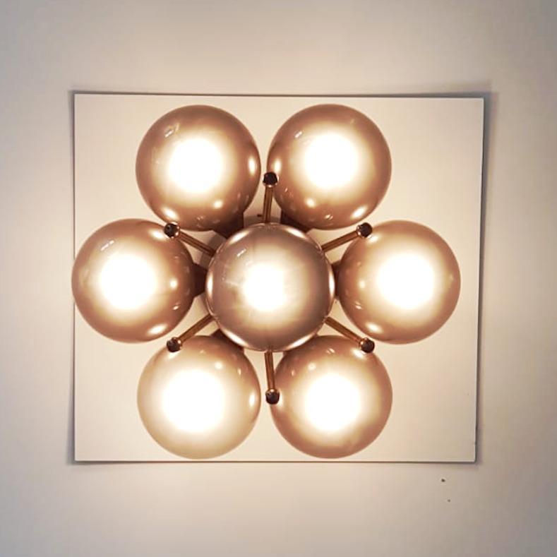 Blown Glass Sakura Flush Mount / Sconce by Fabio Ltd For Sale