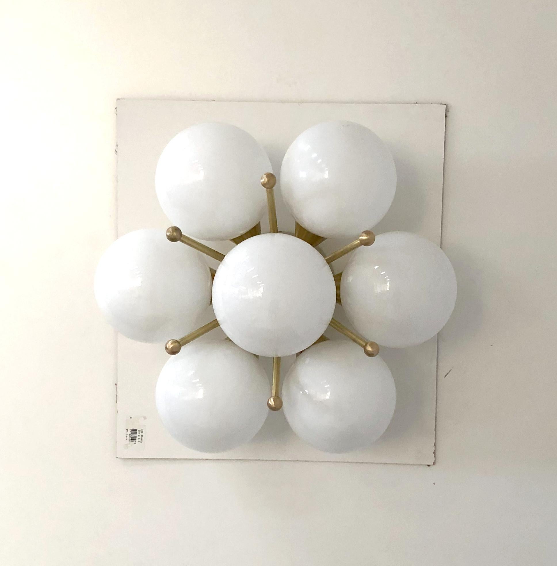 Blown Glass Sakura Flush Mount / Sconce by Fabio Ltd For Sale