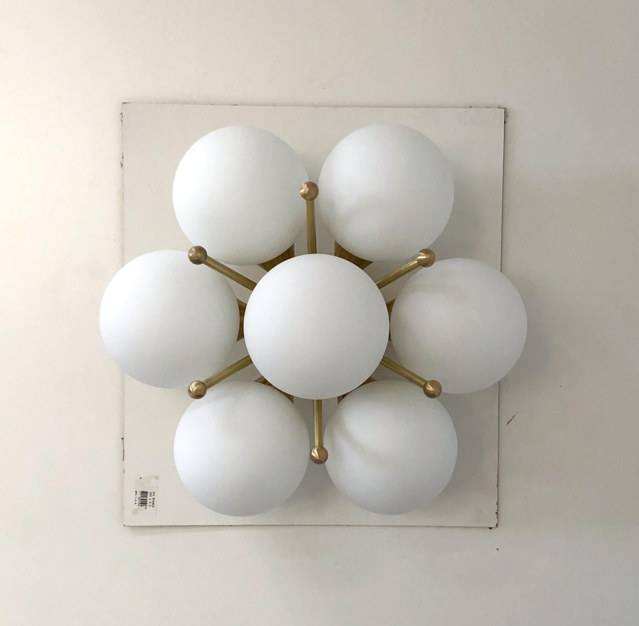 Blown Glass Sakura Flush Mount / Sconce by Fabio Ltd For Sale