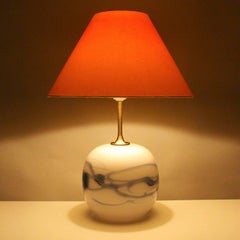Sakura, Large Blown Glass Table Lamp by Michael Bang, Holmegaard, 1980